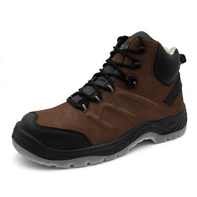 satın al Heavy Duty Steel Toe İş Çizmeleri Kahverengi PU Deri Çizmeler Endüstriyel online manufacture