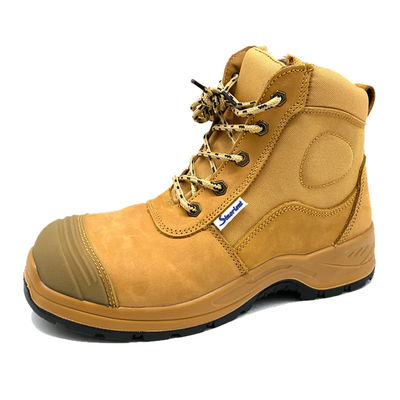 satın al Sarı Güvenlik İş Çizmeleri Endüstriyel Nubuck Deri Çizmeler Çelik Ayak Parmağı online manufacture
