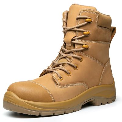 satın al Sarı Stil Martin Botları Kayma / Kullanmaya Sabit Sığır Derisi Çalışma Botları online manufacture