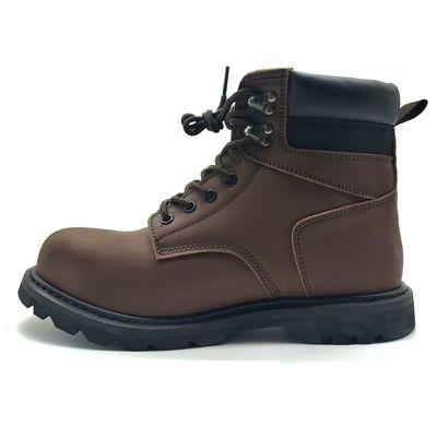 satın al Kahverengi Gerçek Deri Martin Çizmeleri Orta Top Goodyear Welt Çizmeleri Casual online manufacture