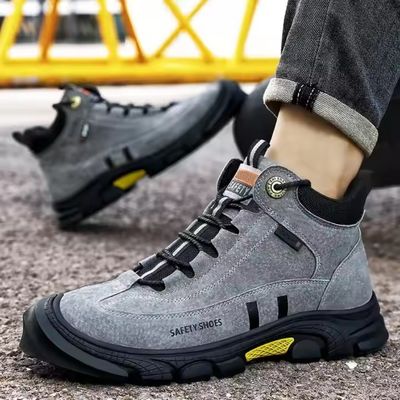 satın al Güvenlik Çalışma Botları Gri Kauçuk Güvenlik Botları Suede Güvenlik Ayakkabıları Kauçuk Çalışma Ayakkabıları online manufacture