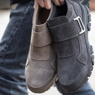 satın al Rahat Erkekler Kaynak Güvenlik Ayakkabıları Suede İş Çizmeleri Kauçuk Üstü Felt Düğme Kevlar online manufacture