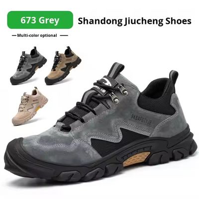 satın al OEM Kevlar Construction Safety Shoes Pigskin Work Shoes Steel Toe Anti Smashing Rubber Sole Safety Shoes online manufacture