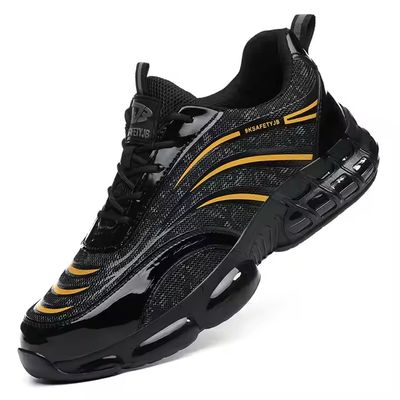 satın al Black Superfine Steel Wire Fabric Work Shoes TPU Safety Shoes Kevlar Anti-stab EVA Sole Work Shoes Comfortable Safety Shoes online manufacture