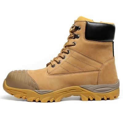 Custom Steel Toe Boots High Top Martin Work Boots Kahverengi Erkekler İçin