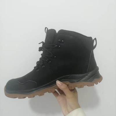 Unisex Mikrofiber Deri İş Çizmesi İnşaat Güvenlik Ayakkabısı Kevlar Orta Taban İş Ayakkabısı Sığır Kirişi Güvenlik Çizmesi